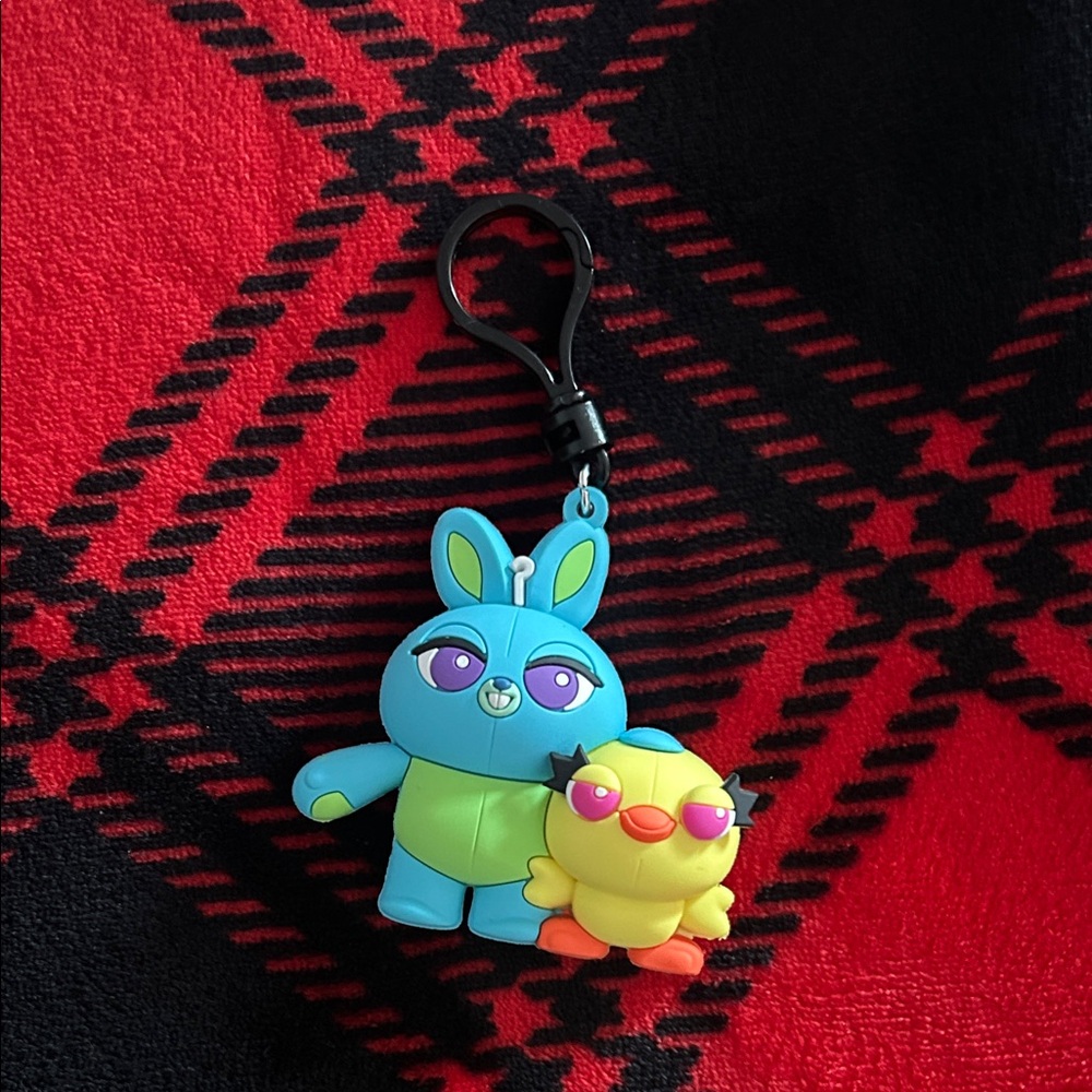 Colorful Bunny and Chick Keychain